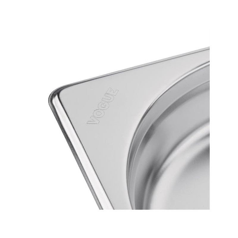 Vogue K820 Edelstahlpfanne, 1/4 Gastronorm, 4 l, 150mm tief, Lebensmittelbehälter,