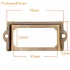 12Pcs Antique Brass Metal Label Pull Frame Handle File Name