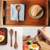 Yucenora 6 PCS Wooden Spoons for Eating, 6 inch Small