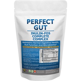 Perfect Gut: Inulin FOS Powder for Gut Health. Prebiotic Inulin. Unique Prebiotic 95% FOS Inulin Agave Fiber