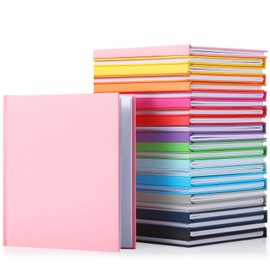 Ireer 24 Pcs 5 x 5 Inch Colorful Hardcover Blank Book Bulk Hardcover Sketchbooks for Kids to Write Stories Blank Books for Journaling Sketching Writing DIY Crafts Supplies 72 Pages(Mixed Color)