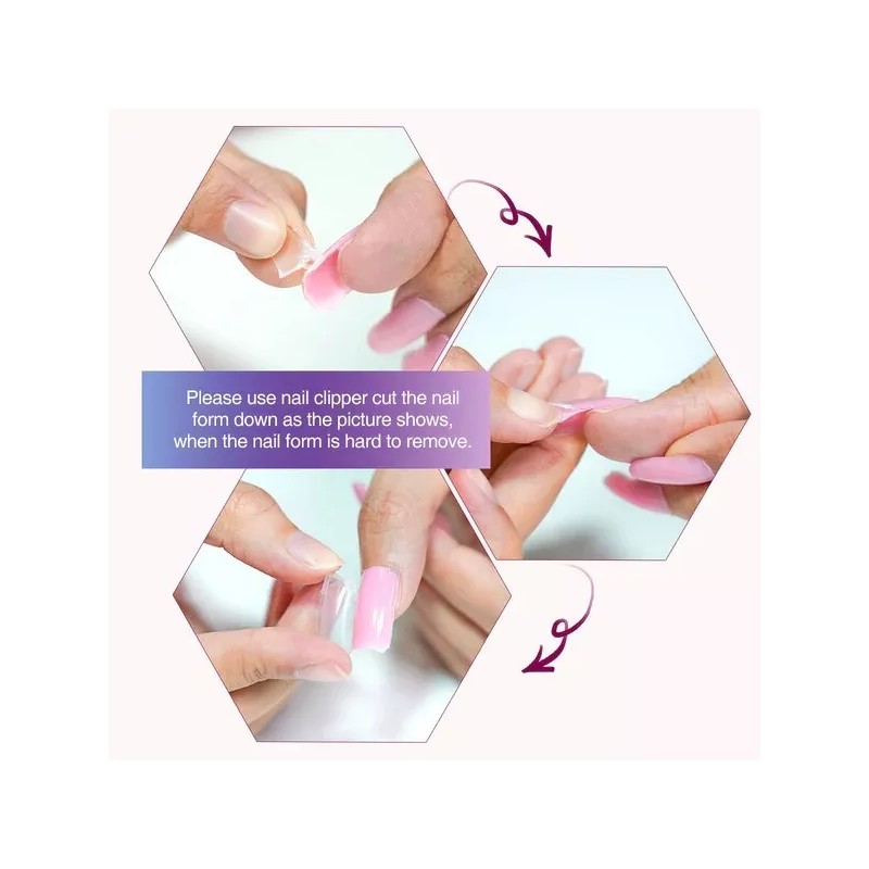 Luckyfine 4 PCS Poly Nail Gel Extension Kits for Starter