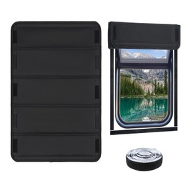 HOMEE RV Window Shade Cover 25"x16",5 Layer Foldable RV Blackout Window Cover with Velcro,Waterproof RV Camper Window Shade with Thermal Insulation&UV Protection,RV Accessories Fit Most RV Door Window