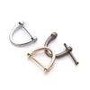 Pamtns Pack of 24 D Ring with Screw Backpack Buckle