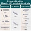 Muzata 2 Pack Upgraded Custom Socket Wrench for 1/8" Invisible