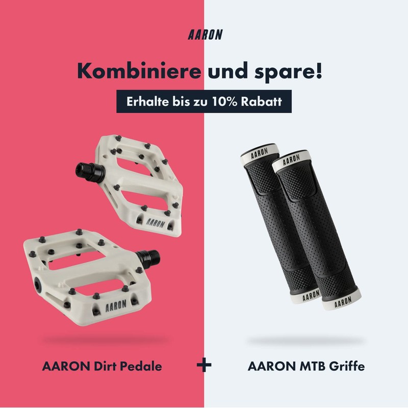 AARON Dirt MTB Plastic Pedals with Sealed Industrial Ball Bearings,