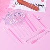 BAMTTOO 300pcs Eyelash Extension Supplies Kit Disposable Lash Spoolies Brush
