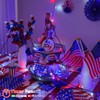 YEGUO Red White Blue Lights, 33ft 100 LED String Lights