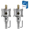 TCT Hole Saw Set, 2-Pack of 1-3/4" (45mm) Heavy Duty