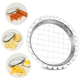 Denpetec Cortador de huevos de acero inoxidable cortador de huevos de frutas cubo cortador de ensaladas cortador de tomate cortador de patatas