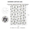 MEHOFOND Daisy Shower Curtain Cute Floral Shower Curtain for Bathroom
