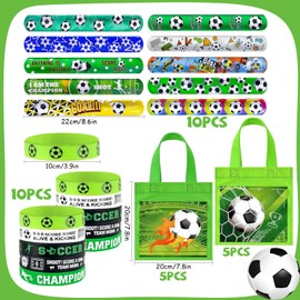 Children's Football Party Bags, Pack of 70 Football Party Bags, Children's Birthday Party Bags with Football Party Bags, Snap Bracelet Children, Key Chain, Whistle, Tattoos, Football Gifts for Boys
