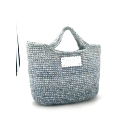 Herally Beginners Crochet Kit DIY Bag for Women - Include Yarn, Hook and Accessory - with Step by Step Video Tutorials - Crochet Picotin Bag Blue