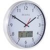 Bulova Manager Wall Clock C4810 | 14" Brushed Aluminum Industrial