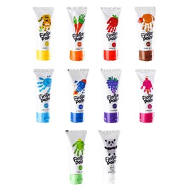 60ml Safe Finger Paints Bright Colors Washable Art Painting Supplies for Baby and Kids 10 Color