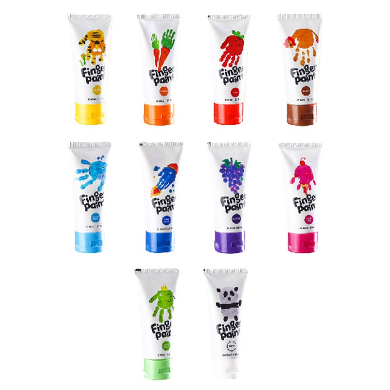 60ml Safe Finger Paints Bright Colors Washable Art Painting Supplies