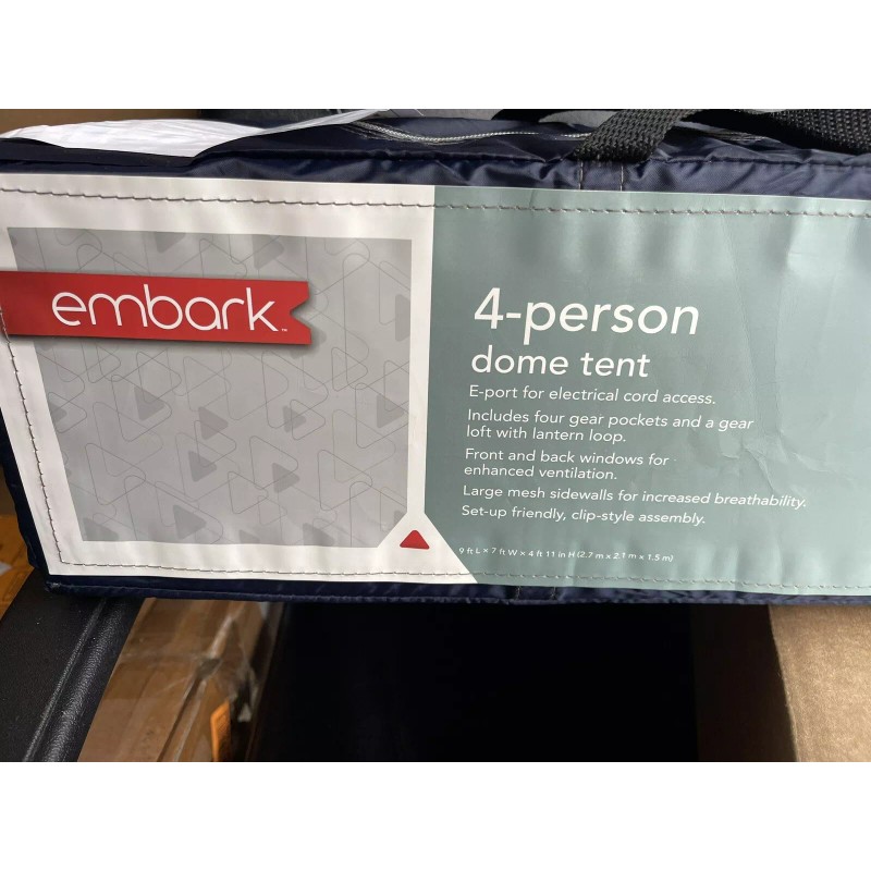 Embark 4 Person Dome Tent Blue