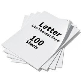 BESTEASY Thermal Printer Paper 8.5 x 11 Inches, 100 Sheets US Letter Size Advanced Thermal Paper, Thermal Paper White, Compatible with M832, M834, MT800, BPA-Free Thermal Printing Paper