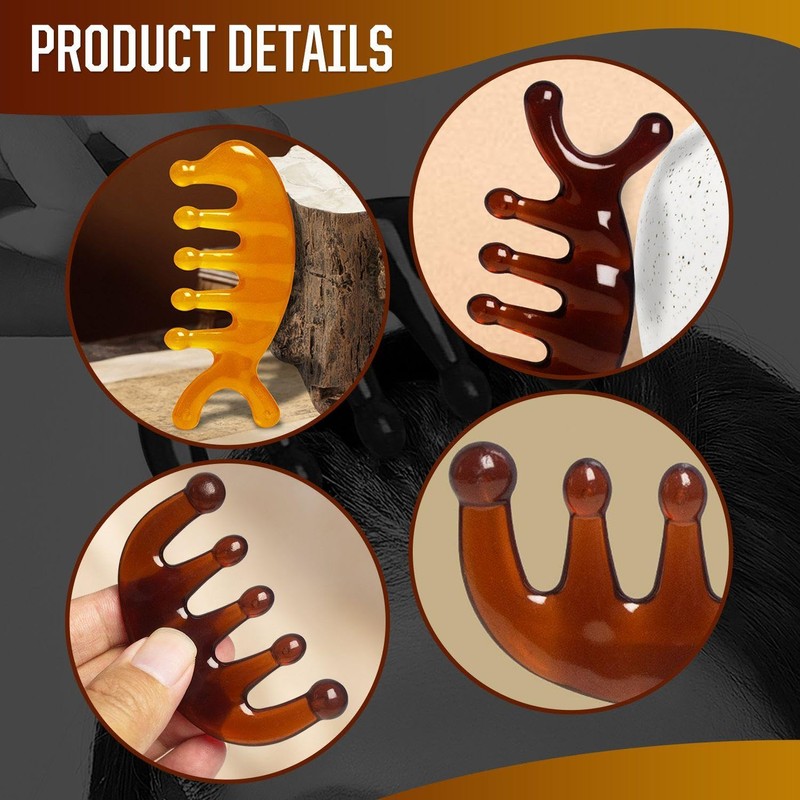 Pack of 4 Massage Combs, Personal Care Accessories, Manual Massage