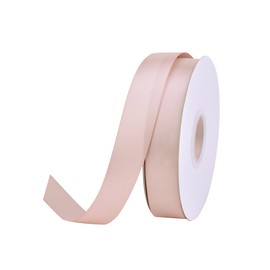 Ribest 1 inch Vanilla Double Face Satin Ribbon 50 Yards Per Roll for Gift Wrapping Flowers Bouquet Baby Hair Accessories Wedding Birthday