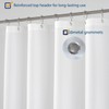 N&Y HOME Extra Long Stall Shower Curtain Liner Fabric 54