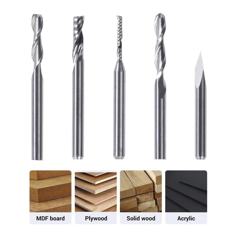 CNC Bits (5 Bits) for Snapmaker 2.0,Snapmaker Artisan 3D Printer