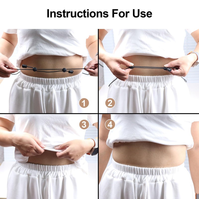 Pankousa 2PCS Adjustable Shirt Tuck Band Women,Stretchy & Invisible Shirt
