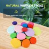WODI Wooden Rainbow Stacking Stones 20Pcs Wood Sorting Balancing Rocks