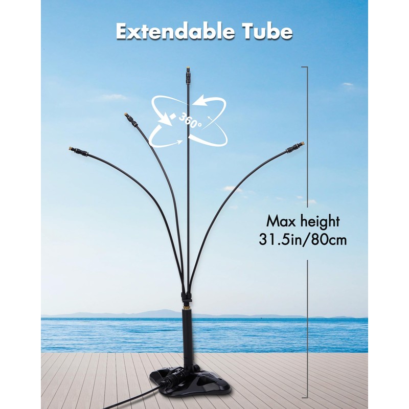 Rafow Standing Misters for Outside Patio Portable Misting System for