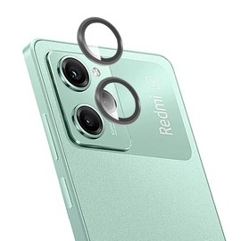 GIOPUEY Camera Protection for Redmi Note 12 Pro 5G, [2-in-1 Material] Metal Border + Protective Glass, 360 Degree Protection Camera Lens for Redmi Note 12 Pro 5G - Black