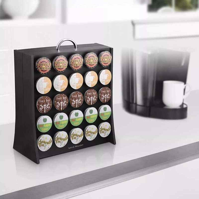 Escanver Organizador Porta 50 Capsulas Café K Cup Color Negro