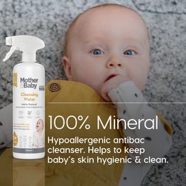 Mother & Baby Cleansing Water - 65ml - Suitable For Use With Nappy Rash - No Harmful Substances, Safe If Ingested, No Animal Testing - Promotes Skin Wellbeing