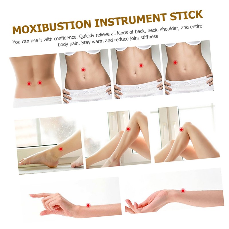BIUDECO 10pcs Practical Moxibustion Pastes Patches Stickers Moxibustion Machine Fixators