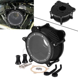 Unbranded Air Cleaner Black Intake Filter Kit For Harley Touring Electra Road Street Glide