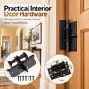 Black Spring-Loaded Door Hinge for Door Hardware Replacement – 4-Inch