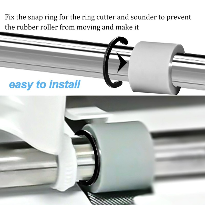 12pcs Retaining Clip Rings for Cricut Maker, Metal C-Shaped Rubber