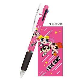 Kamio Japan Powerpuff Girls 047357 Jet Stream 3 Color Ballpoint Pen JUMP & TOUCH Ballpoint Pen Writing Instrument Multi-Color Pen 3 Colors