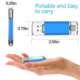 TOPESEL 64GB USB 3.0 Type C Dual OTG Flash Drive USB C Thumb Drive Memory Stick for USB-C Smartphones, Tablets & New MacBook