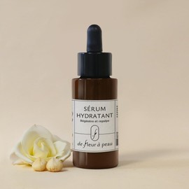 De Fleur à peau – Feuchtigkeitsspendendes und Anti-Aging-Serum – Hyaluronsäure und Coenzym Q10 – Antioxidans | Reine Inhaltsstoffe, natürliche und 100 % aktive Zusammensetzung – formuliert und