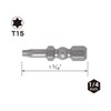 VESSEL Impact Ball Torsion Bits T15X30 2PC (Carded)