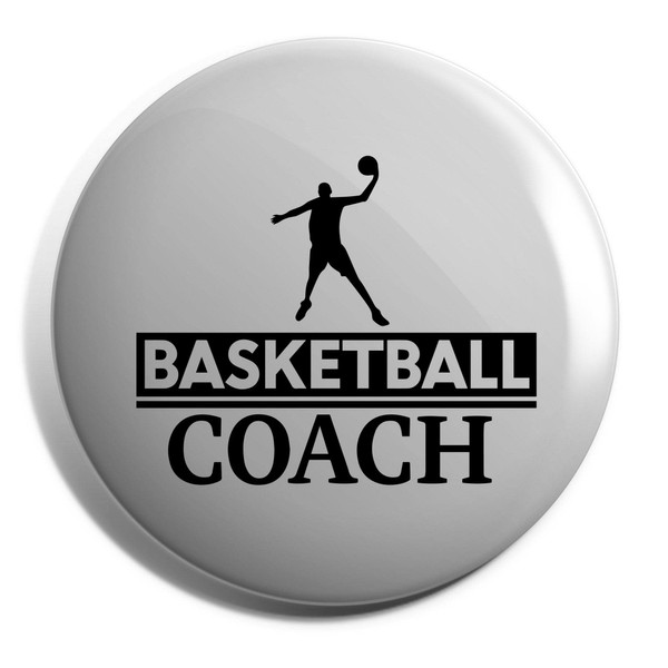 Hippowarehouse Basketball coach Badge Various Sizes 38mm 50mm 75mm