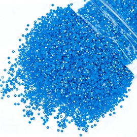 6000Pcs 3mm Blue Resin Flat Back Rhinestones Bulk for DIY Decor