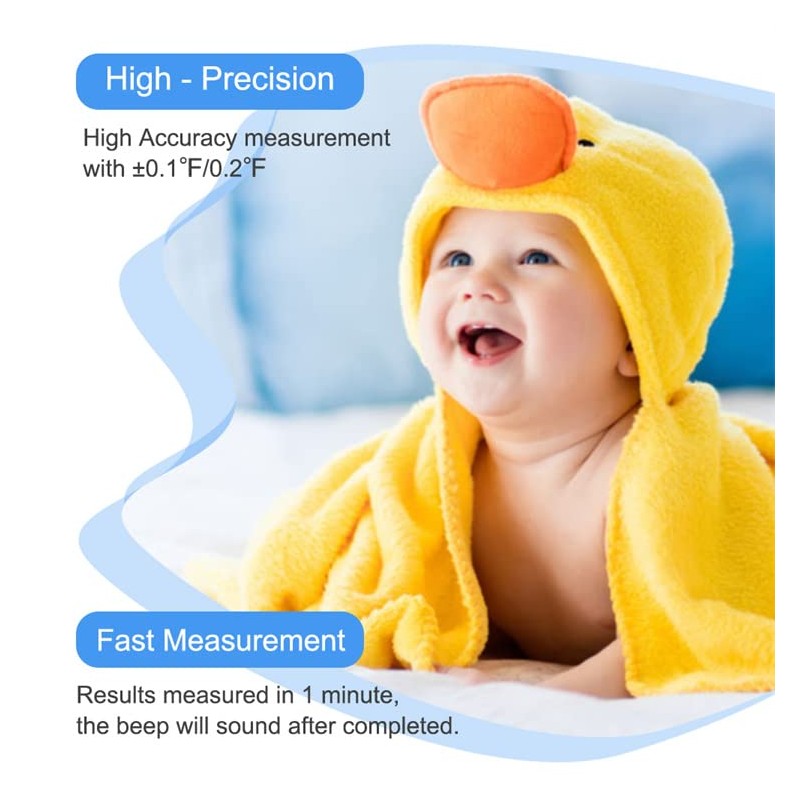 Berrcom Digital Thermometer for Adults and Kids, Oral and Underarm