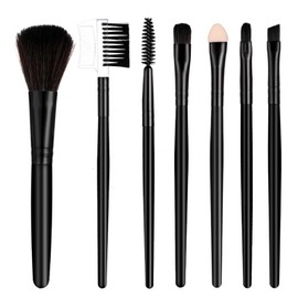 Eyebrow Brush Eyelash Separator Brow Comb & Spoolie Professional Eye Makeup Tools (7 Pieces Set) (black)