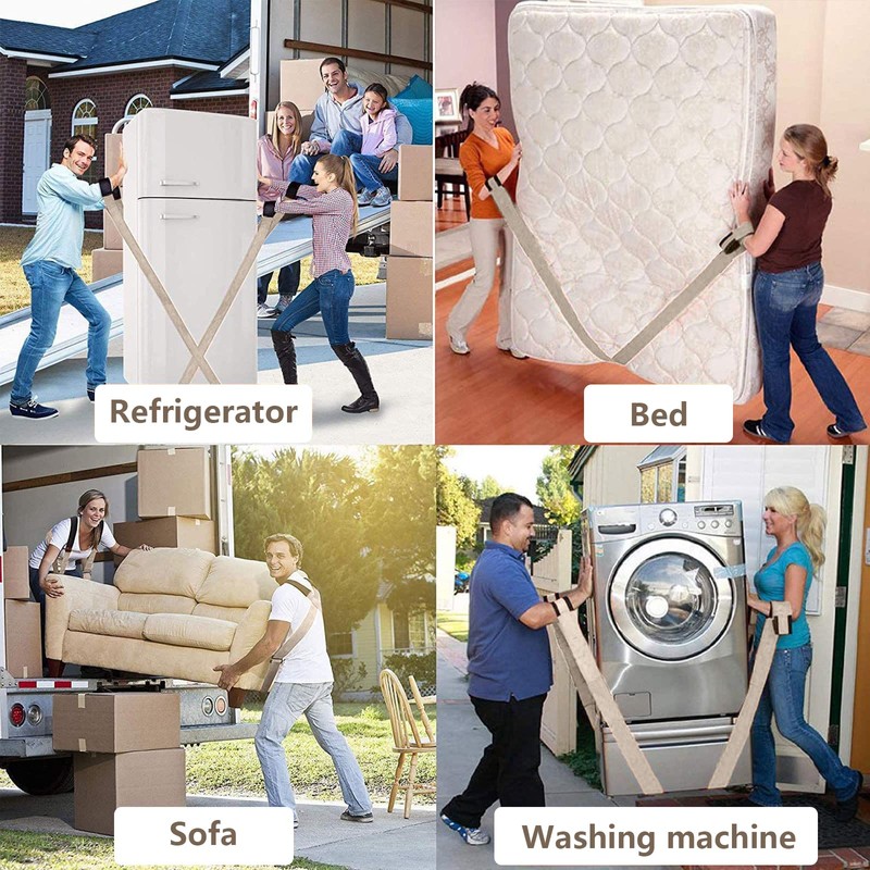 Moving Straps, Lifting Strap for 2 Movers, Easily Move, Lift,