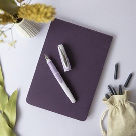 Schneider Ray Fountain Pen Right-Handed with Standard Ink Cartridge Royal Blue Lavender