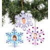 Baker Ross Winter Snowflake Wooden Photo Frame Xmas Hanging Decorations