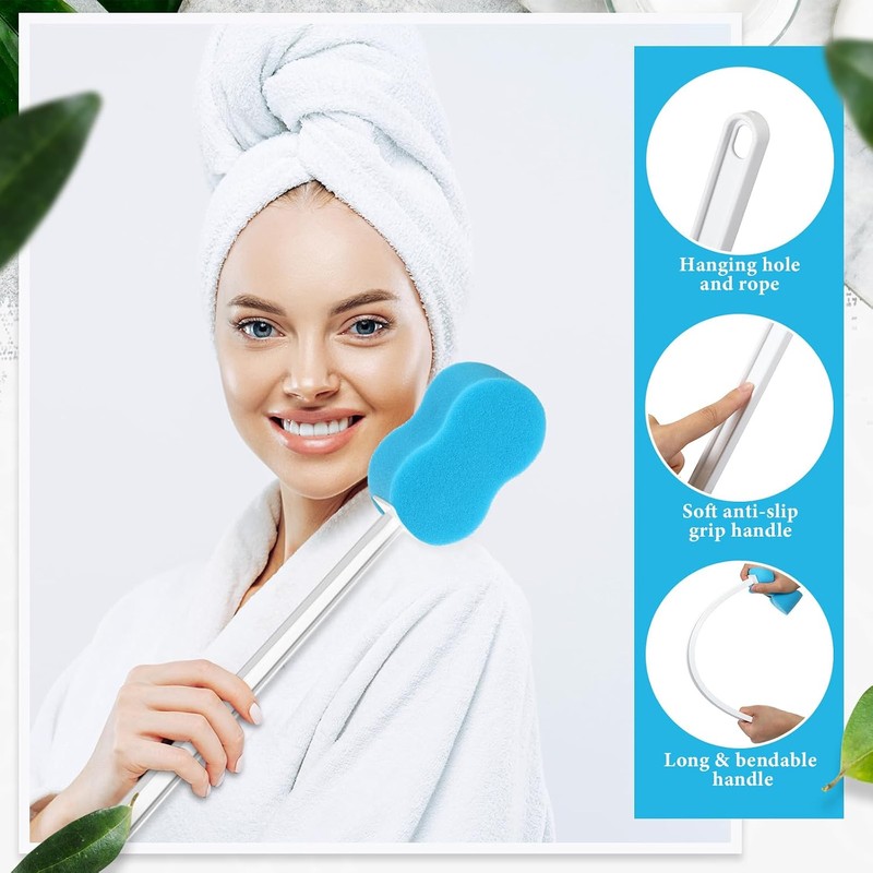 Esponja de Baño con Mango Largo de 57 cm (Paquete