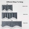 ELKCA Double-Sided Chenille Window Curtains Tier for Kitchen Grey Scalloped