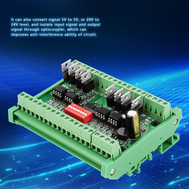8-Channel NPN/PNP to NPN 5V/24V SquareWave Signal Conversion Module Level